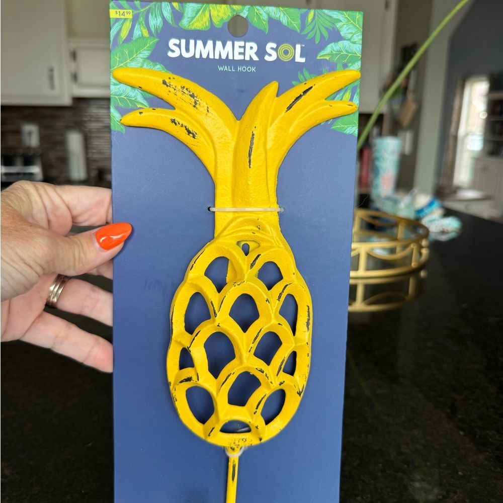 Yellow Pineapple Wall Hook